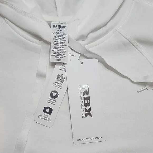 White Hoodie with Front Pocket - Picture 2 of 5